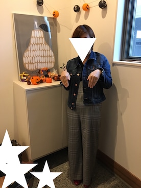「wearhalloween2017」｜「アイテム（オールインワン・サロペット）」を使った、NATSUさん（レディース・161cm）の秋コーディネート
