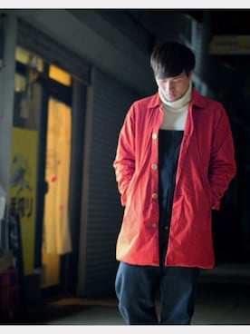 「アイテム（オールインワン・サロペット）」を使った、yusuke.Mさん（メンズ・176cm）の冬コーディネート