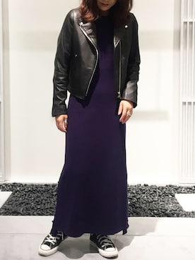 「UNITED TOKYO（ユナイテッドトウキョウ）のアイテム（ワンピース）」を使った、な  ぎさん（レディース・155cm）の秋コーディネート