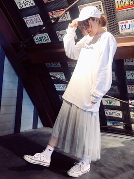 「ベンデイビス」｜「アイテム（キャップ）」を使った、akamiさん（レディース・160cm）の春コーディネート