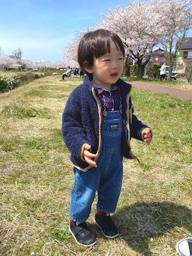 「Si・Shu・Non（シシュノン）のアイテム（その他アウター）」を使った、あおぽんさん（キッズ・90cm）の春コーディネート