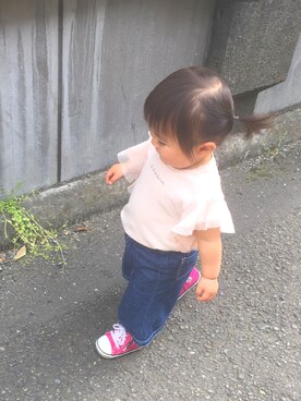 「フリルトップス」｜himamiyuさん（レディース・70cm）の春コーディネート