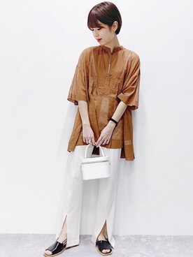 「ジーナシス」｜「アイテム（ハンドバッグ）」を使った、あっすーさん（レディース・163cm）の春コーディネート