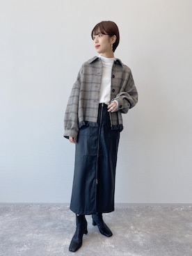 「JEANASIS（ジーナシス）のアイテム（スカート）」を使った、あっすーさん（レディース・163cm）の秋コーディネート