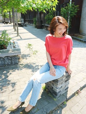 「手洗いＯＫ」｜sariさん（レディース・159cm）の夏コーディネート