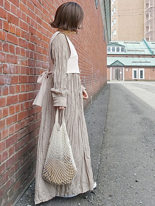 セール】AUNT MARIE'S ワッシャー加工ロングワンピース（ワンピース