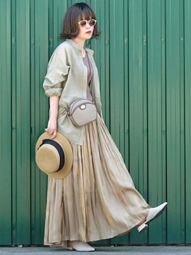 「アイテム（ウィッグ）」を使った、Megchuさん（レディース・155cm）の夏コーディネート