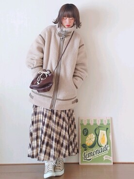 「アイテム（ウィッグ）」を使った、Megchuさん（レディース・155cm）の冬コーディネート