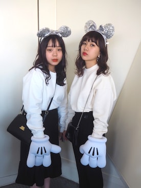 「H&M（エイチ・アンド・エム）のアイテム（その他パンツ）」を使った、Mayu Nakamotoさん（レディース・160cm）の秋コーディネート