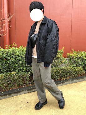 「STUDIOUS（ステュディオス）のアイテム（スウェット）」を使った、ヤマトシさん（メンズ・170cm）の冬コーディネート