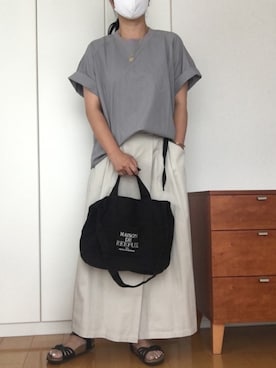 「MUJI」｜「アイテム（アクセサリー）」を使った、izuさん（レディース・168cm）の夏コーディネート