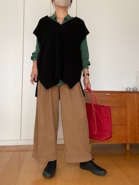 「CABANE de ZUCCa（カバンドズッカ）のアイテム」を使った、izuさん（レディース・168cm）の秋コーディネート