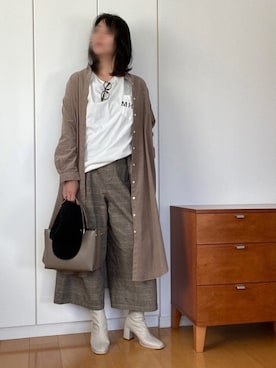 「MHL.」｜「アイテム（ワンピース/ドレス）」を使った、izuさん（レディース・168cm）の冬コーディネート