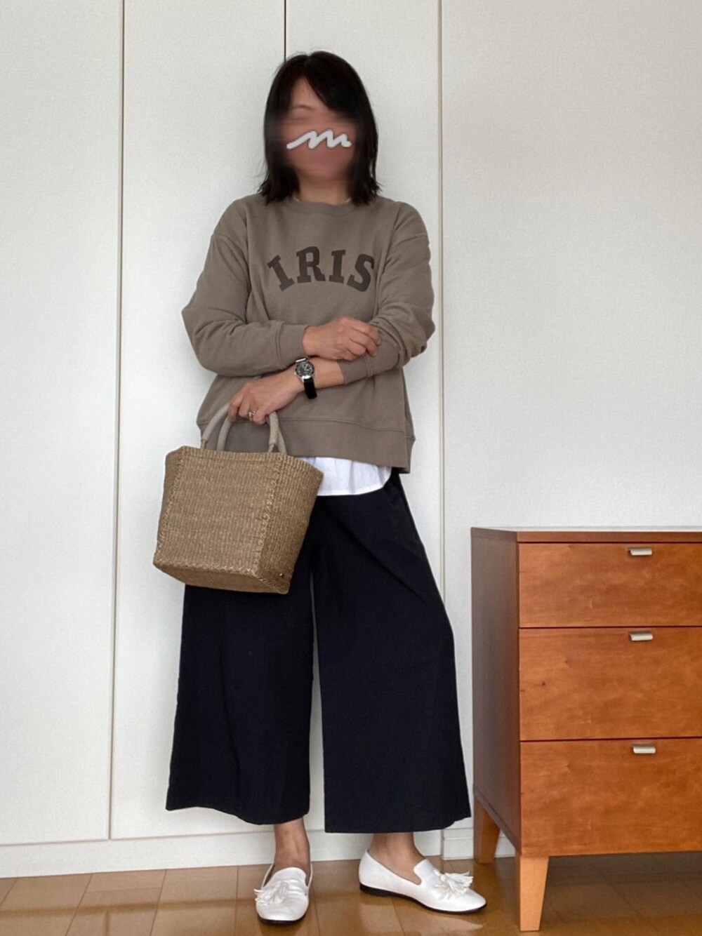 【タグ付き】luxe　ルーズオックスワッシャー イージーパンツ　ブラウン journal standard luxeのコーディネートスナップ（M,M