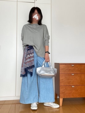 「ストールアレンジ」｜izuさん（レディース・168cm）の春コーディネート