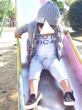「babygap」｜「アイテム（ダウンベスト）」を使った、Aさん（キッズ・90cm）の冬コーディネート