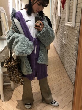 「kastane_ootd」｜「アイテム（ブルゾン）」を使った、 Mayuさん（レディース・152cm）の冬コーディネート