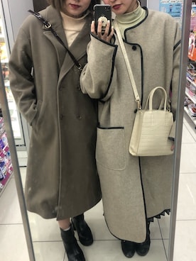 「kastane_ootd」｜「アイテム（その他アウター）」を使った、 Mayuさん（レディース・152cm）の冬コーディネート