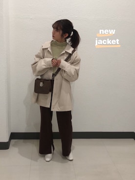 「Kastane」｜「アイテム（カバーオール）」を使った、 Mayuさん（レディース・152cm）の冬コーディネート