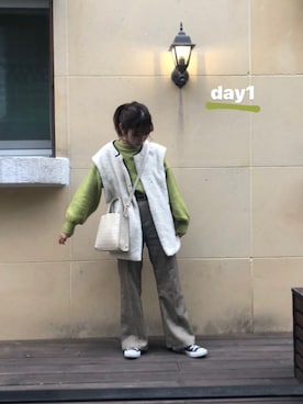 「kastane_ootd」｜「アイテム（その他アウター）」を使った、 Mayuさん（レディース・152cm）の冬コーディネート