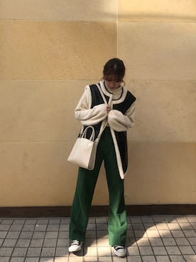 「w closet」｜「アイテム（その他アウター）」を使った、 Mayuさん（レディース・152cm）の冬コーディネート