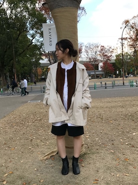 「kastane_ootd」｜「アイテム（その他アウター）」を使った、 Mayuさん（レディース・152cm）の秋コーディネート