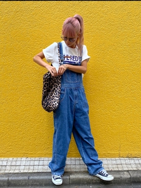 「アイテム（つなぎ/オールインワン、その他）」を使った、MERMOさん（レディース・158cm）の夏コーディネート