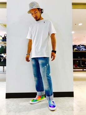 「TIGRE BROCANTE（ティグルブロカンテ）のアイテム（シューズ）」を使った、Chijiさん（メンズ・171cm）の夏コーディネート