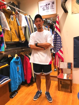「gilet（ジレ）のアイテム」を使った、Chijiさん（メンズ・171cm）の夏コーディネート