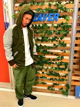 「SKOOKUM（スクーカム）のアイテム（ブルゾン）」を使った、Chijiさん（メンズ・171cm）の秋コーディネート