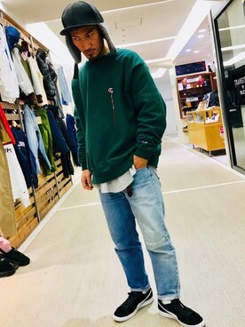 「gilet（ジレ）のアイテム」を使った、Chijiさん（メンズ・171cm）の冬コーディネート