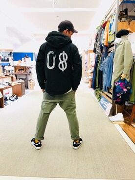 「WILD THINGS（ワイルドシングス）のアイテム（マウンテンパーカー）」を使った、Chijiさん（メンズ・171cm）の冬コーディネート