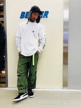 「QUIANA（キアナ）のアイテム」を使った、Chijiさん（メンズ・171cm）の春コーディネート