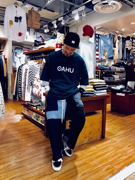 「TOPO DESIGNS（トポデザインズ）のアイテム（キャップ）」を使った、Chijiさん（メンズ・171cm）の春コーディネート