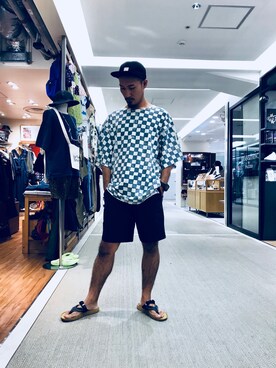 「TOPO DESIGNS（トポデザインズ）のアイテム（キャップ）」を使った、Chijiさん（メンズ・171cm）の夏コーディネート