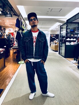 「TOPO DESIGNS（トポデザインズ）のアイテム（キャップ）」を使った、Chijiさん（メンズ・171cm）の夏コーディネート