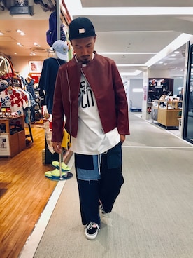 「BEAVER ORIGINAL（ビーバーオリジナル）のアイテム」を使った、Chijiさん（メンズ・171cm）の夏コーディネート