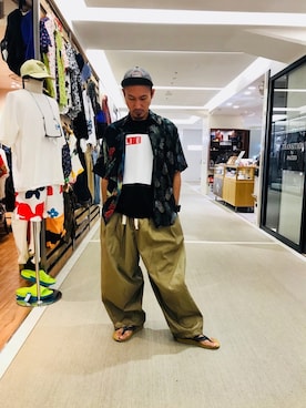 「is-ness（イズネス）のアイテム」を使った、Chijiさん（メンズ・171cm）の夏コーディネート