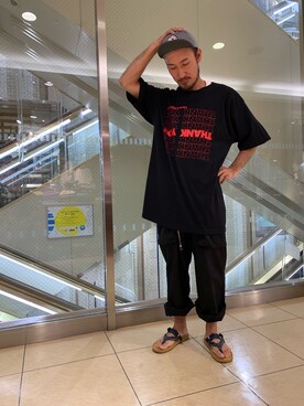 「BEAVER ORIGINAL（ビーバーオリジナル）のアイテム」を使った、Chijiさん（メンズ・170cm）の夏コーディネート