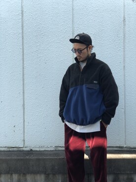 「gilet（ジレ）のアイテム」を使った、Chijiさん（メンズ・171cm）の冬コーディネート