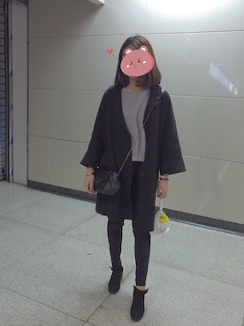 「URBAN RESEARCH（アーバンリサーチ）のアイテム（ピーコート）」を使った、yunammnさん（レディース・160cm）の春コーディネート