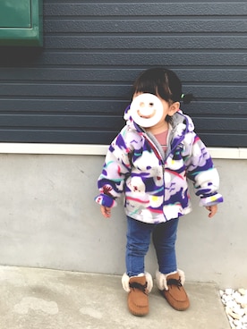 「パタゴニア」｜「アイテム（その他アウター）」を使った、どんさんさん（キッズ・80cm）の冬コーディネート