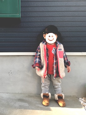 どんさんさん(キッズ・80cm)の冬コーディネート