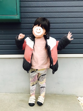 「おさげ」｜「アイテム（ジャケット/アウター）」を使った、どんさんさん（キッズ・80cm）の冬コーディネート