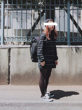 「ETHNOTEK（エスノテック）のアイテム」を使った、もえぴさん（レディース・155cm）の春コーディネート