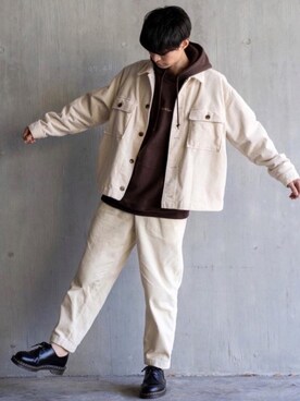 「TRAP/U （トラップユー）のアイテム」を使った、Rikiさん（メンズ・172cm）の冬コーディネート