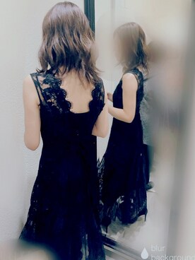 「FRAY I.D（フレイアイディー）のアイテム（ワンピース、ブラック系）」を使った、Manamiさん（レディース・152cm）の冬コーディネート