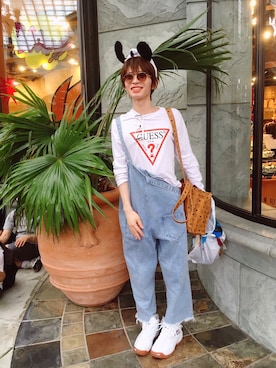 「FILA」｜「アイテム（オールインワン・サロペット）」を使った、おさむさん（メンズ・170cm）の秋コーディネート