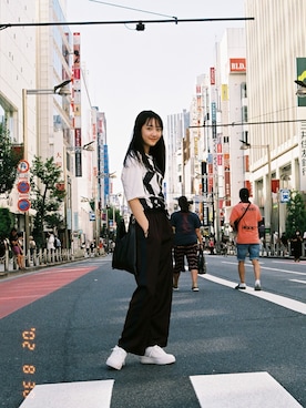 「ASTRAET（アストラット）のアイテム（パンツ）」を使った、はるか☻さん（レディース・169cm）の秋コーディネート