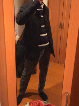「SHIPS（シップス）のアイテム（ダウンジャケット/コート）」を使った、TaKoKuさん（メンズ・180cm）の冬コーディネート